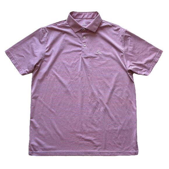 Rhoback Mens Polo Shirt XL Striped Performance Stretch Lightweight Golf Polo - Picture 2 of 11